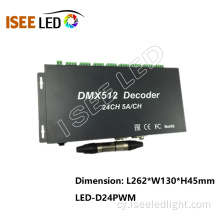 DMX 24channels LED Gyrrwr Datgodiwr LED RGB Strip